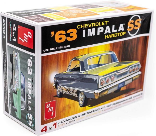 1963 - Chevrolet Impala SS Hardtop 1/25 Kit de Montar AMT 1149