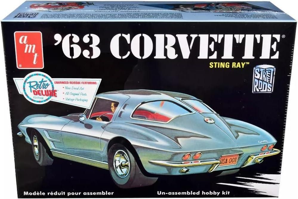 63 Corvette Sting Ray 1/25 Kit De Montar Amt 861