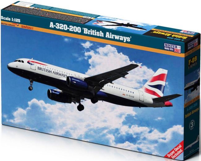 A-320-200 British Airways 1/125 Kit De Montar Mister Craf Kit de Montar F-09