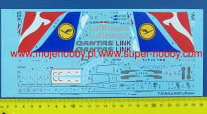 A-320-200 Lufthansa Super Set - 1/125 kit para Para Montar SF-08