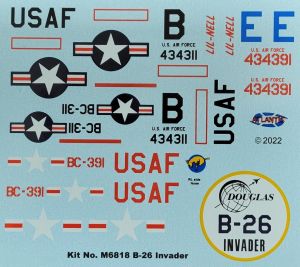 B-26 Invader Bomber - 1/67  Kit de Montar Atlantis 3006