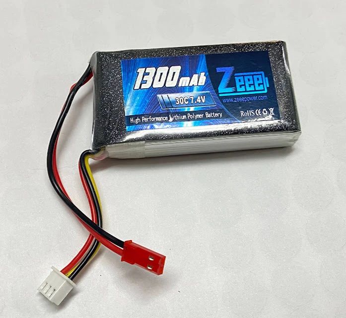 Bateria Lipo 7.4V 2S 1300Mah 30C Plug JST