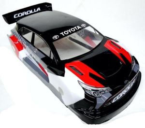 Bolha Corolla GR Hatch escala 1/10 de 190mm ver-prt-cz- PINTADA -