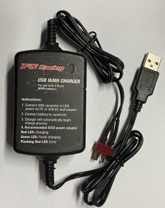 Carregador entrada USB NiMh de 2A  para pachs de 2 até 8 células, Plug Deans