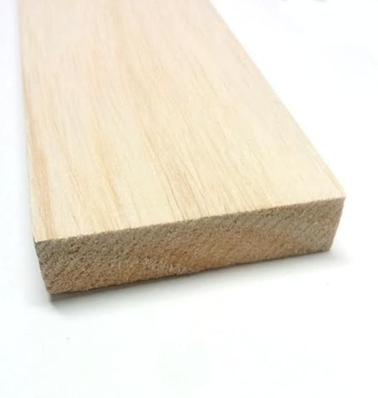 Chapa de madeira balsa 25.4mm x 7.5mm x 50cm lote de 1 unidade