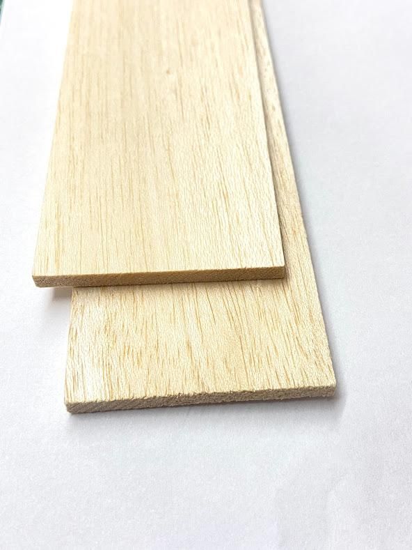 Chapa de madeira  balsa  9.5mm x 8cm x 50cm lote de 1 unidade