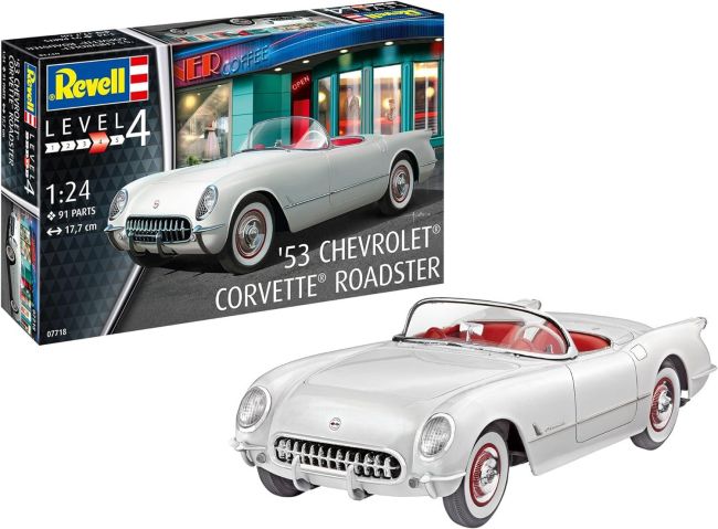 Chevrolet Corvette Roadster 1953 1/24 Kit Para Montar Revell 07718