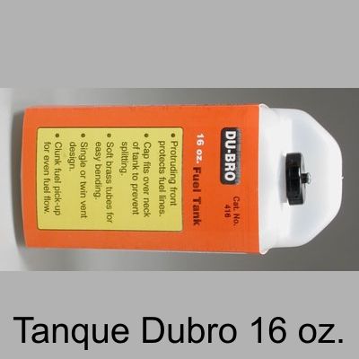 DUBRO 416 Tanque de combustível para GLOW de 16 Oz. 480ml