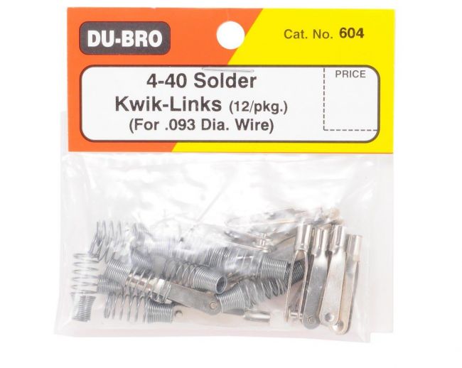 DUBRO 604 Link de Aço para Soldar 4-40 (12) peças