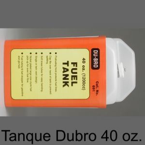 DUBRO 691 Tanque de combustível para GLOW/GAS de 40 Oz. (1200ml)