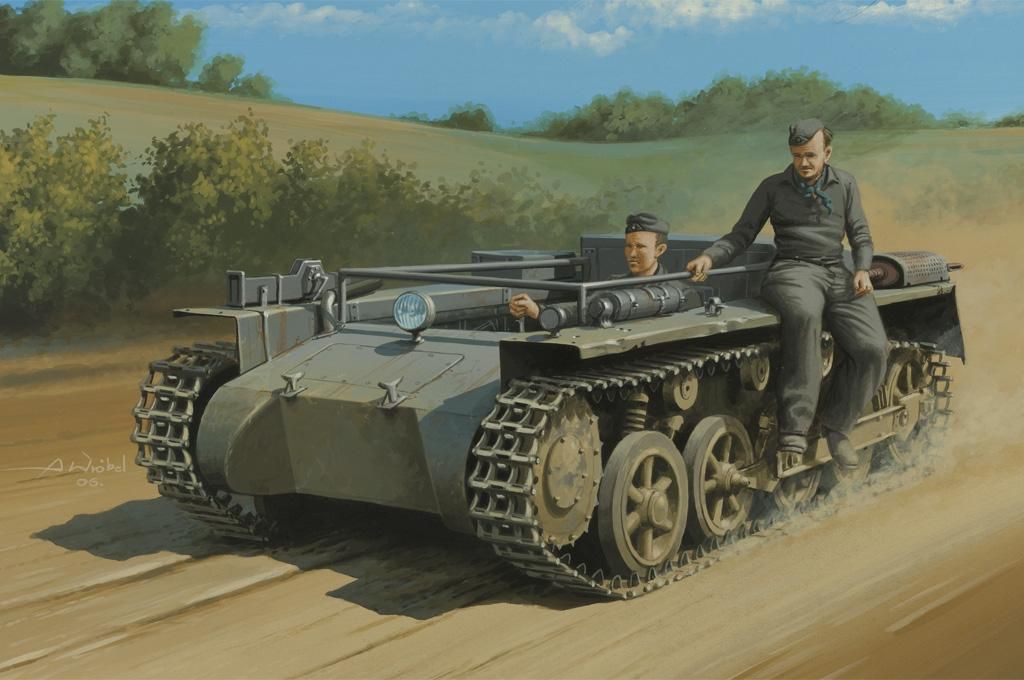 German Pz.Kpfw.1 Ausf. A ohne Aufbau1/35 Kit de montar Hobby Boss 80144
