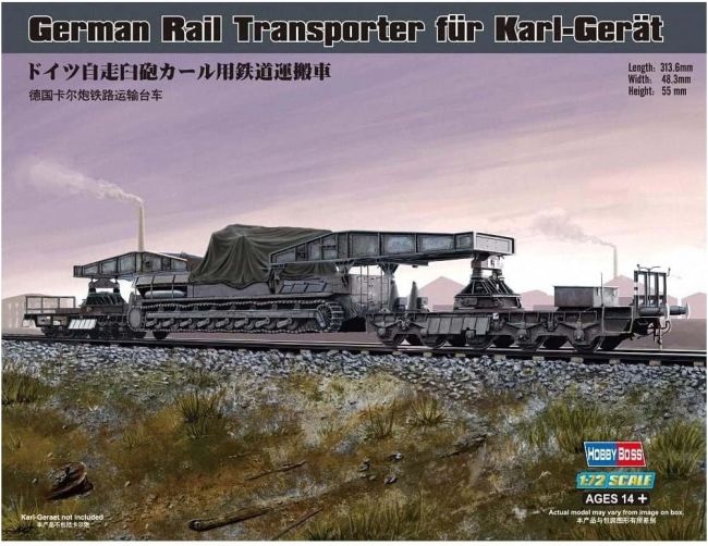 German Rail Transporter for Karl-Geraet 1/72 Kit Hobby Boss 82906