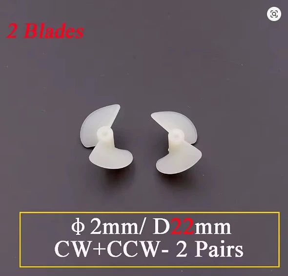 Hélice para barco em nylon bipá diâmetro de 22mm e eixo 2mm (direita e esquerda)