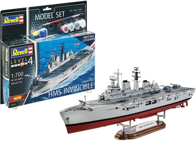 HMS Invincible Guerra das Malvinas/Falkland 1/700 Model Set   Kit de Montar Revell 65172