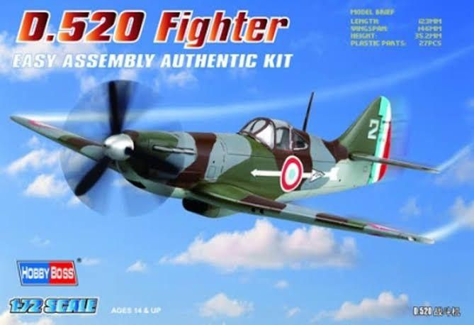 Hobby Boss 80237  Dewoitine D.520 French Fighter - 1/72