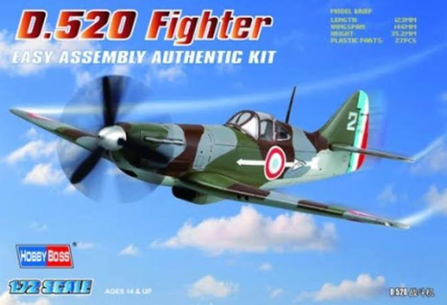 Hobby Boss 80237 Dewoitine D.520 French Fighter - 1/72