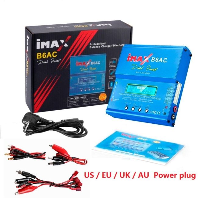 IMAX B6AC 80W Carregador Bateria Lipo Fonte Embutida