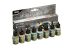 Kit 8 Tintas Cor de Aviões da Segunda Guerra Mundial Acrílica Revell 36201