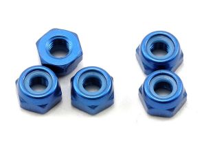 Kyosho 1-N3033NA-B Porca de nylon de alumínio 3x3,3mm  (azul) (5)