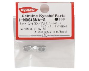 Kyosho 1-N3043NA-S Porca de alumínio  3x4.3mm (prata) (5)