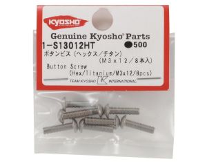Kyosho 1-S13012HT Parafuso sextavado de cabeça de botão de titânio 3x12mm (8)