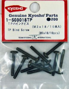 Kyosho 1-S33018TP Parafuso de cabeça chata  3x18  10pç