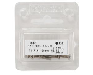 Kyosho 1333 Parafuso Phillips cabeça chata de titânio M3x12mm (10)