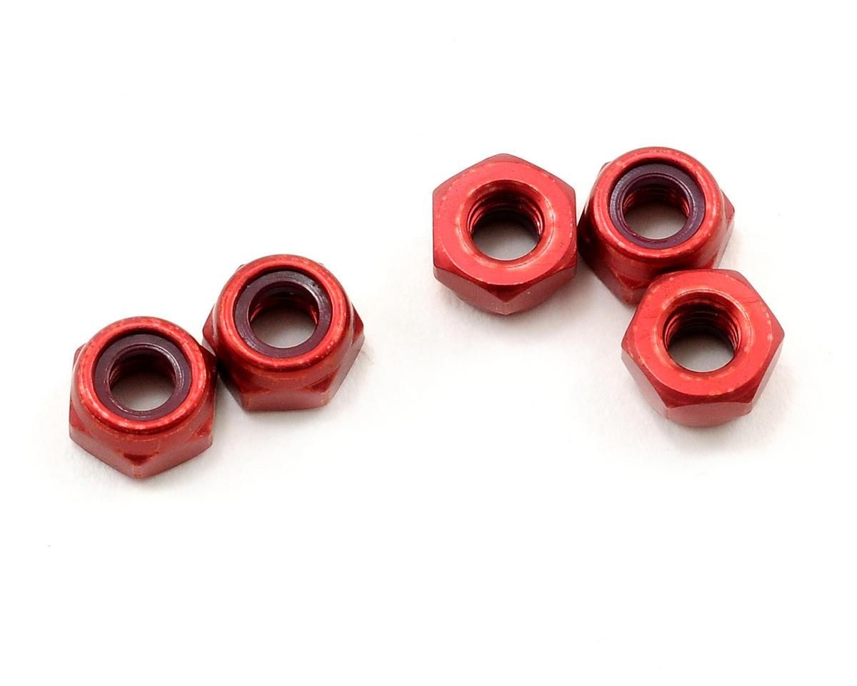 Kyosho 1351 Porca parlock de alumínio M3x3,3 mm (vermelho) (5)