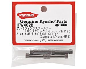 Kyosho Ifw402B Poste do Aerofólio - Aluminum Wing Stay Collar 4 ps Gunmetal