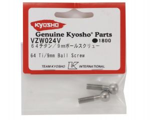 Kyosho VZW024V Pivot Boll  esferas 64 Titânio 9mm (2)  Fw5/Rrr/Siii V Vii
