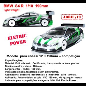 LHP 1046 Bolha BMW S4 R 1/10 de 190mm