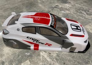 LHP 1061B Bolha Civic Type R escala 1/10 de 190mm verm-brca-cnz - PINTADA 