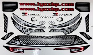 LHP 1086 Bolha Corolla GR Hatch escala 1/10 de 190mm 