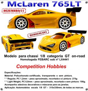 LHP 1097 McLaren 765LT - 1/8 Categoria GT 315x330mm