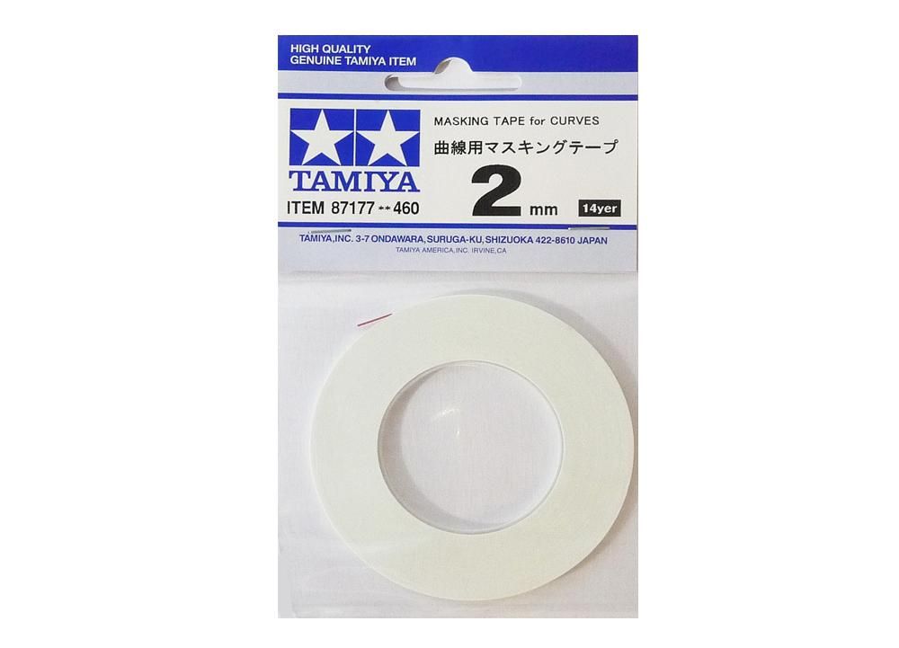Masking Tape Curve Fita para Máscara de Pintura  curvas 2mm X 20m Tamiya 87177