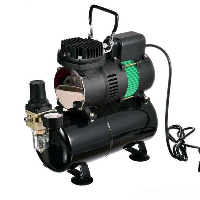 Mini Compressor de AR Premium com ventiladores Duplo com tanque Fengda 326