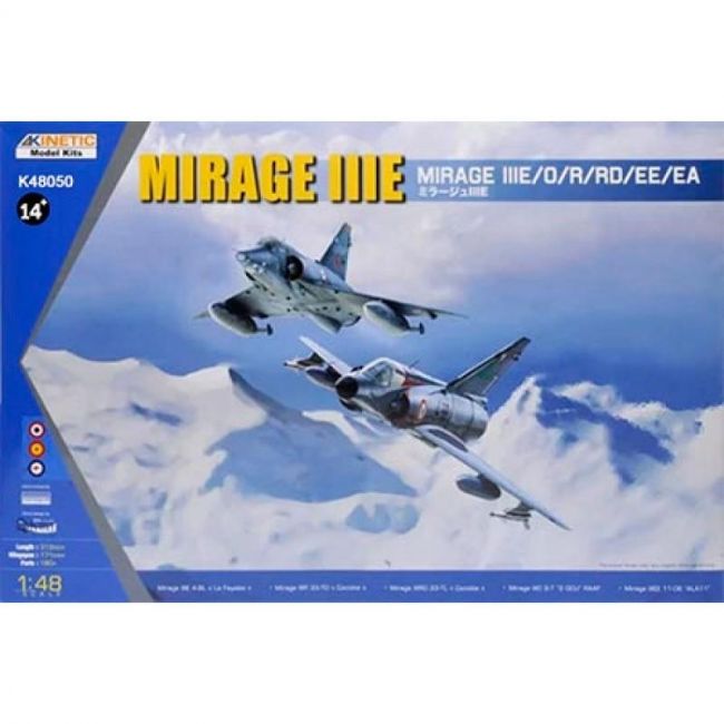 Mirage Iiie/o/r/rd/ee/ea 1/48 Kit Para Montar Kinetic 48050