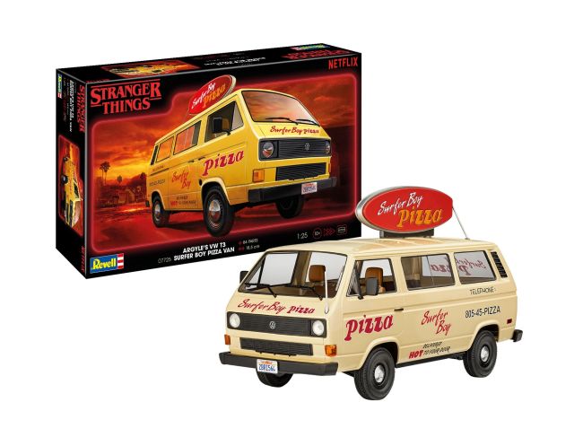 Ônibus VW T3 Surfer Boy Stranger Things 1/25 Kit de montar Revell 07725