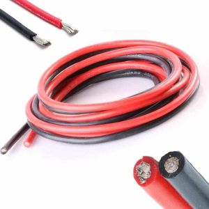  Par Fio Siliconado 14Awg (Preto e vermelho) vendido 50cm FLM X800-016