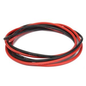  Par Fio Siliconado 14Awg (Preto e vermelho) vendido 50cm FLM X800-016