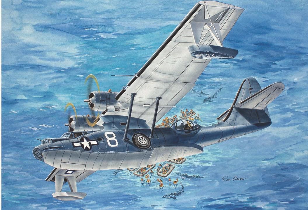 PBY-5A Catalina Marinha dos EUA Hidroavião 1/104 Kit Atlantis 5301