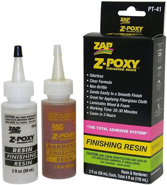 PT-41 Resina de acabamento Z-Poxya tempo de cura 3 horas da Pacer 118ml