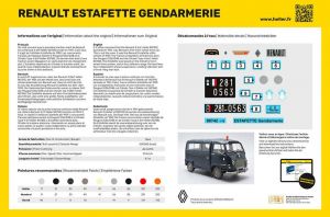 Renault Estafette Gendarmerie 1/24 Kit de Montar Heller 56742