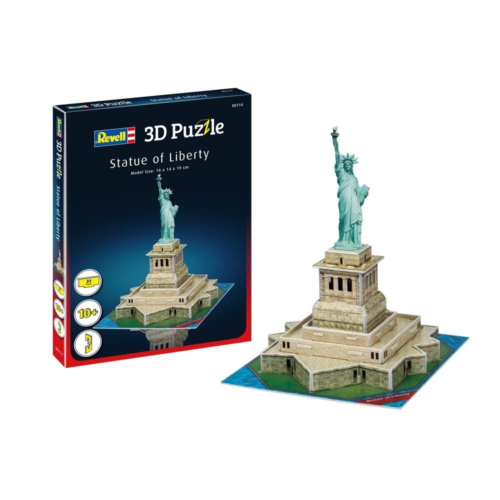 REV 00114 Quebra-Cabeça 3D Estátua Da Liberdade - 3D Puzzle - 19,0cm