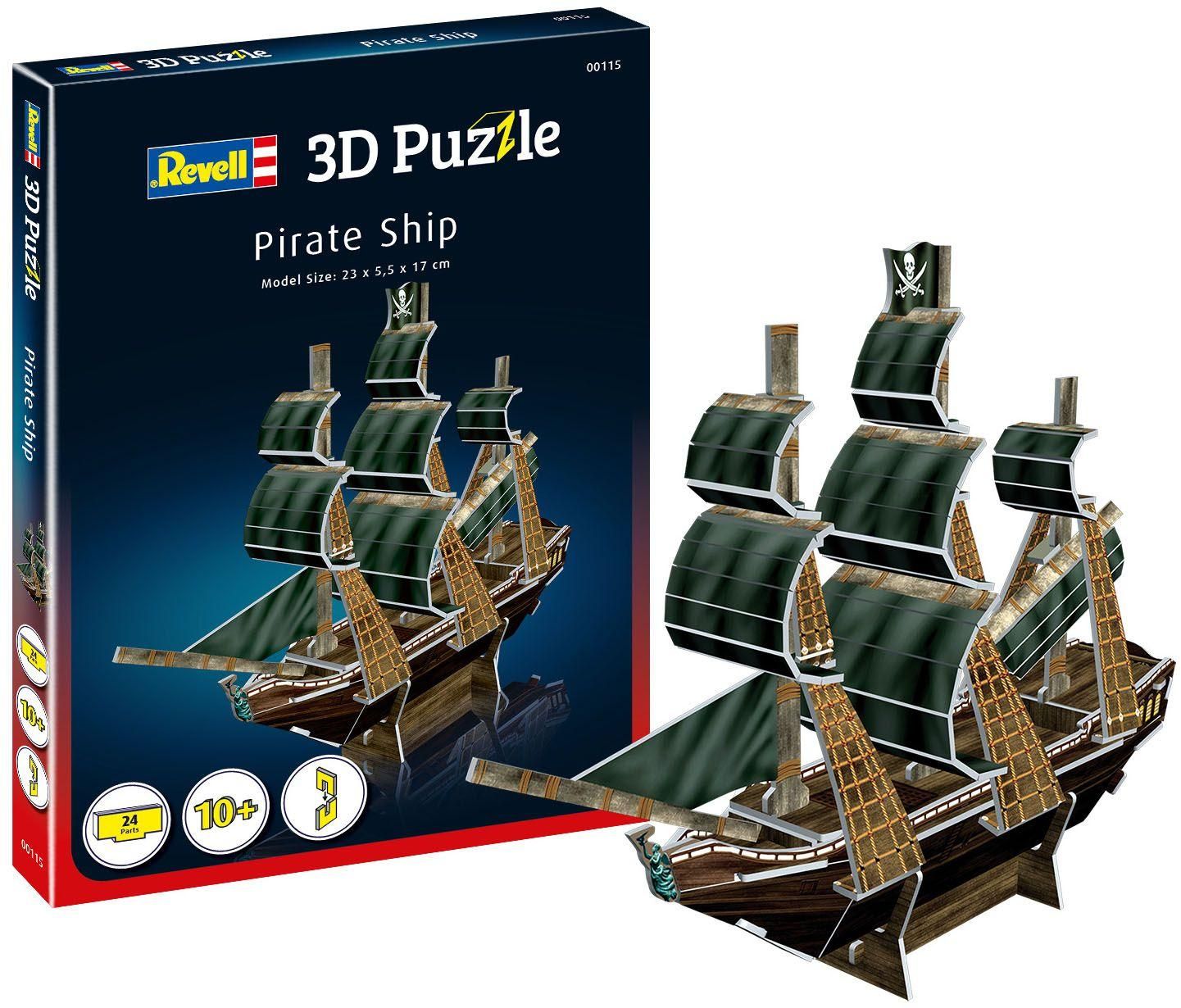 Revell 00115 Quebra-Cabeça 3D Navio Pirata - 3D Puzzle - 24cm