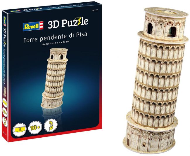 Revell 00117 Quebra-Cabeça Ed Torre De Pisa - 3D Puzzle - 9Cm