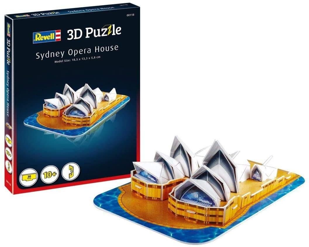 Revell 00118 Quebra-Cabeça 3D Sydney Opera House - 3D Puzzle - 18,5cm