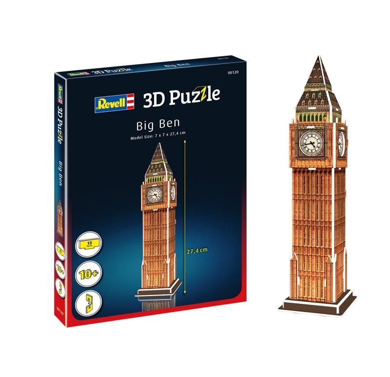 Revell 00120 Quebra-Cabeça 3D Big Ben - 3D Puzzle - 27,4cm
