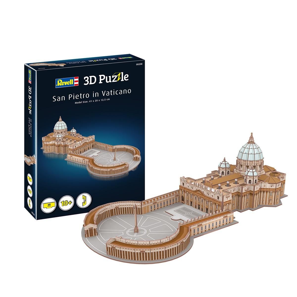 Revell 00208 Quebra-Cabeça 3D Basílica E Praça De São Pedro No Vaticano - 3D Puzzle - 41Cm