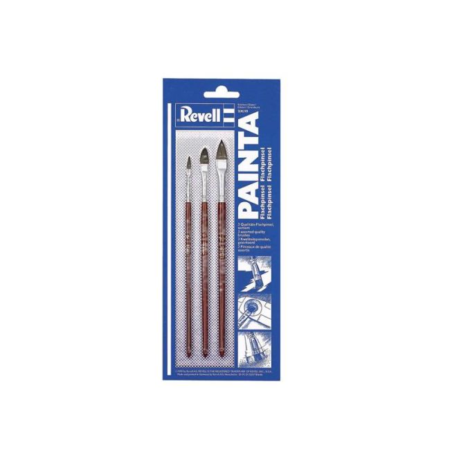 Revell 29610 Conjunto De Pinceis Chato (3) Painta Flatbrush